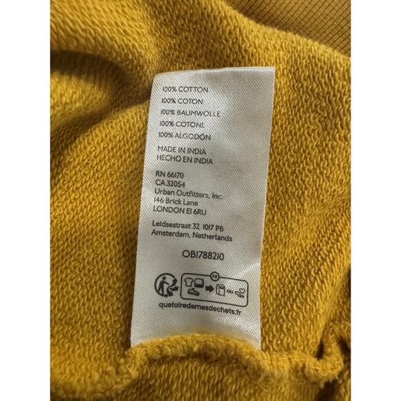 By Anthropologie Maeve L Gold Black Dog Graphic Pink Striped Sleeve Sweatshirt - Picture 7 of 8